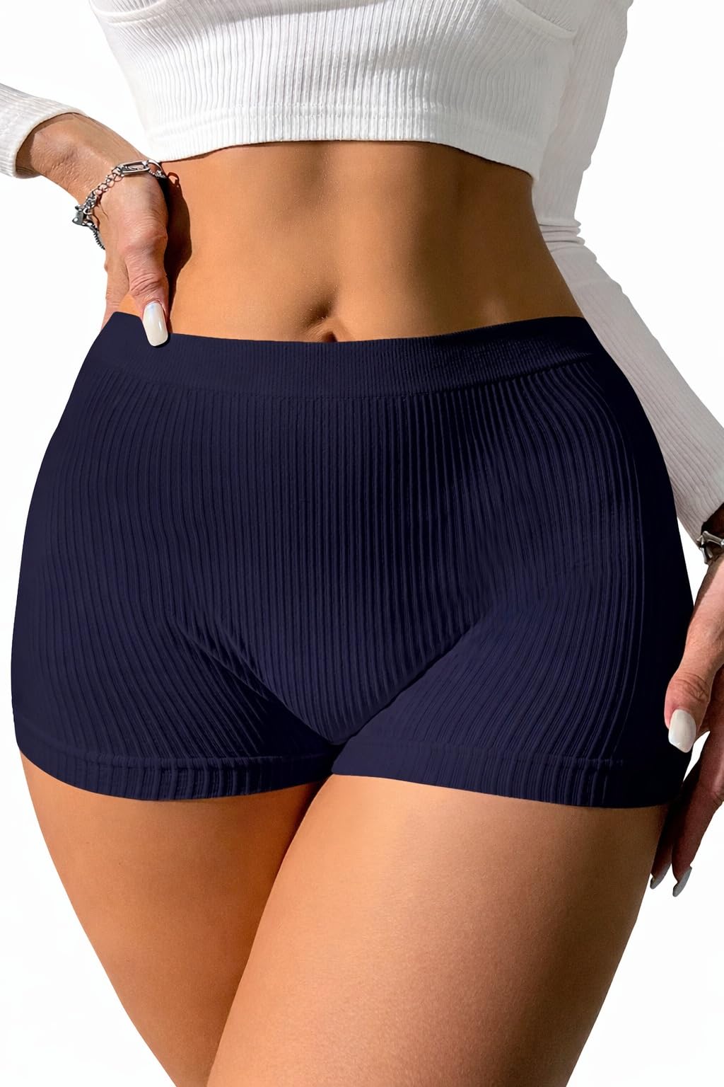 toochki Women's Shorts | Short for Women | Boxer for Woman's | Shorties for Womans | Cotton Casual Bottom Hugged Fit | Fabulous Inner | Summer | Elasticated | Gym Work Out Cycling-picture-27