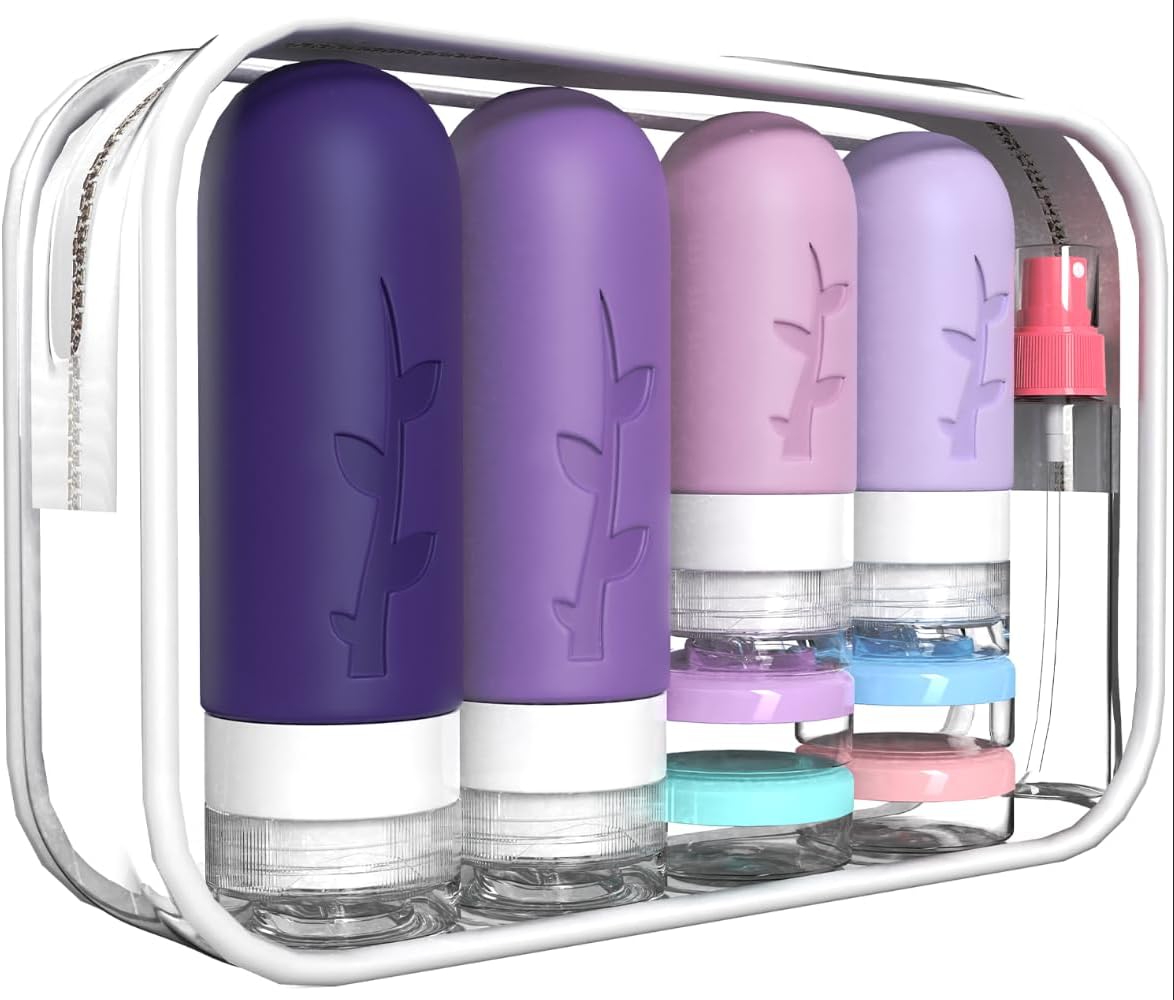 Travel Containers for Toiletries, 18pack TSA Approved Travel Size Containers for Toiletries,travel bottles for Toiletries,travel Jars or Personal Travel Essentials