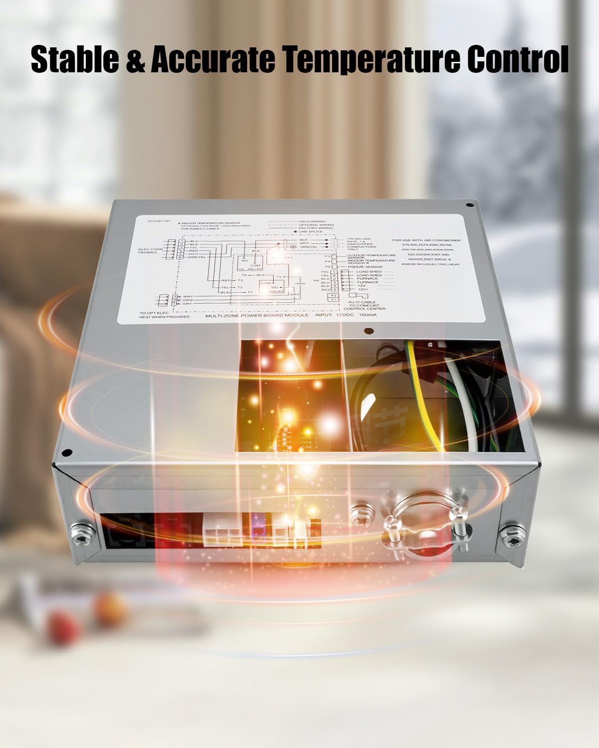 3312020.000 RV Thermostat Control Board, RV Thermostat Multi-Zone Kit Compatible with 10 Button Dometic Duo Thermal Comfort Control Center II CCC2 13500 BTU 15000 BTU Air Conditioners