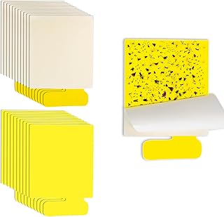 25 Pack Yellow Sticky Traps for Flying Insect Traps Plug In and Mosquito Traps, Long - Lasting and Non-Toxic, Durable Glue Boards Compatible with HiAnifri SUNAYA Protecker Mayardfun Flying Insect Trap