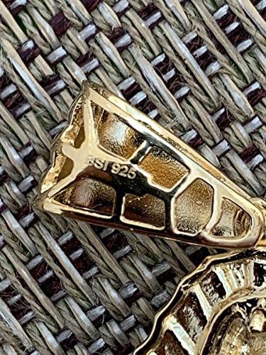 HarlemBling Solid 925 Sterling Silver - 14k Gold Plated - Men's Virgin Mary Pendant - Iced Nuestra Señora de Guadalupe4