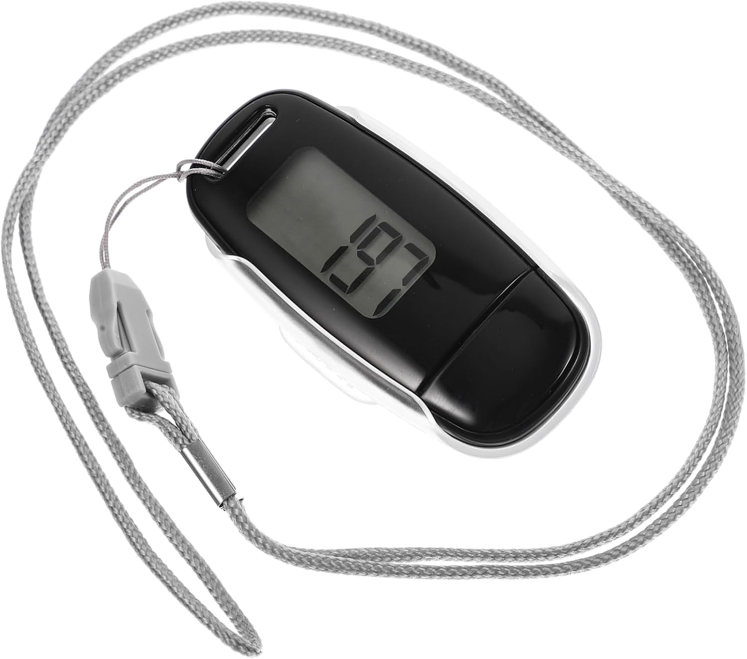 Toyvian Clip-On Sports Pedometer Backlight Large Screen Walking Step Counter Reusable Accurate Pedometer for Outdoor Activities Easy to Use Clip and Lanyard