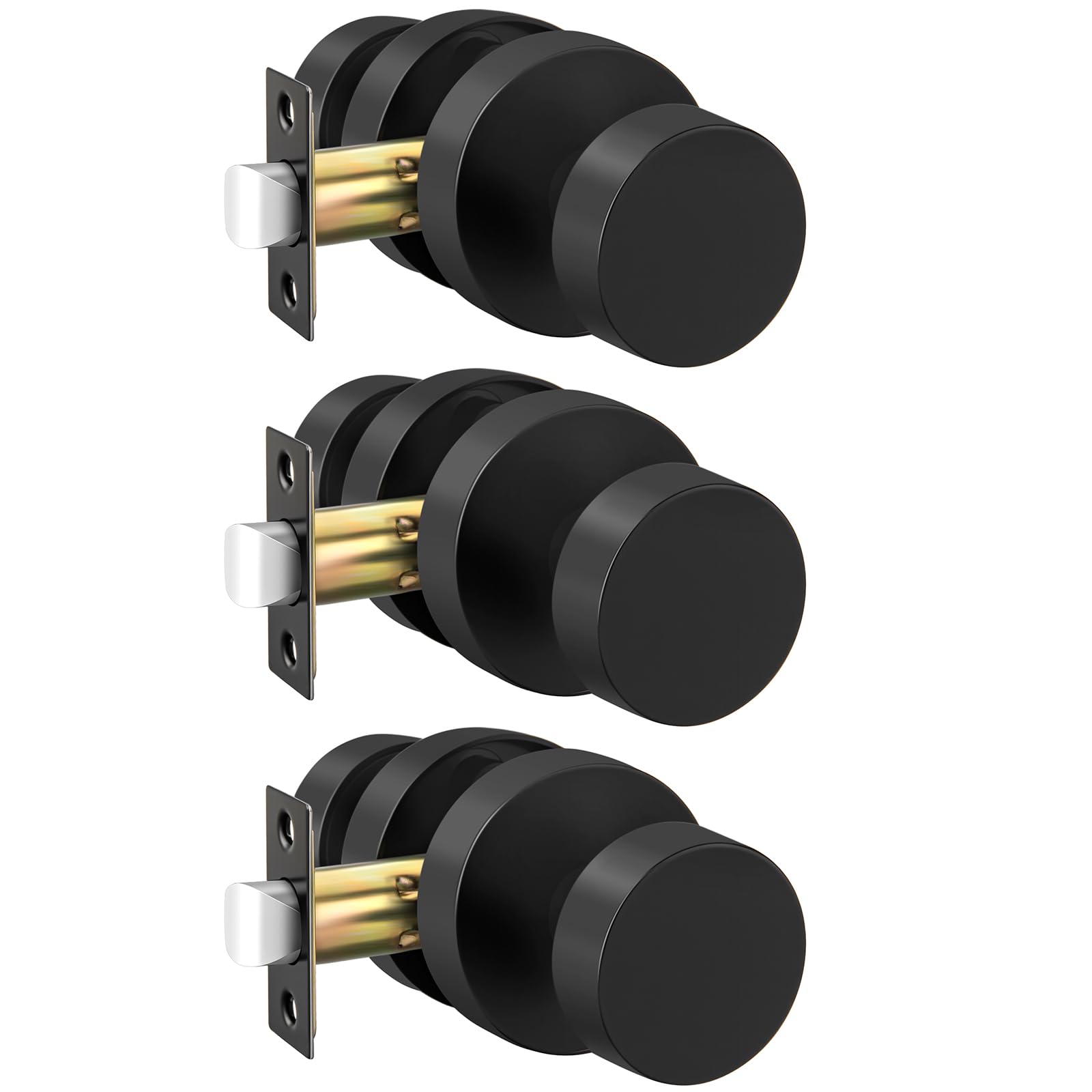 Haidms Brushed Gold Door Knobs - 6 Pack -26