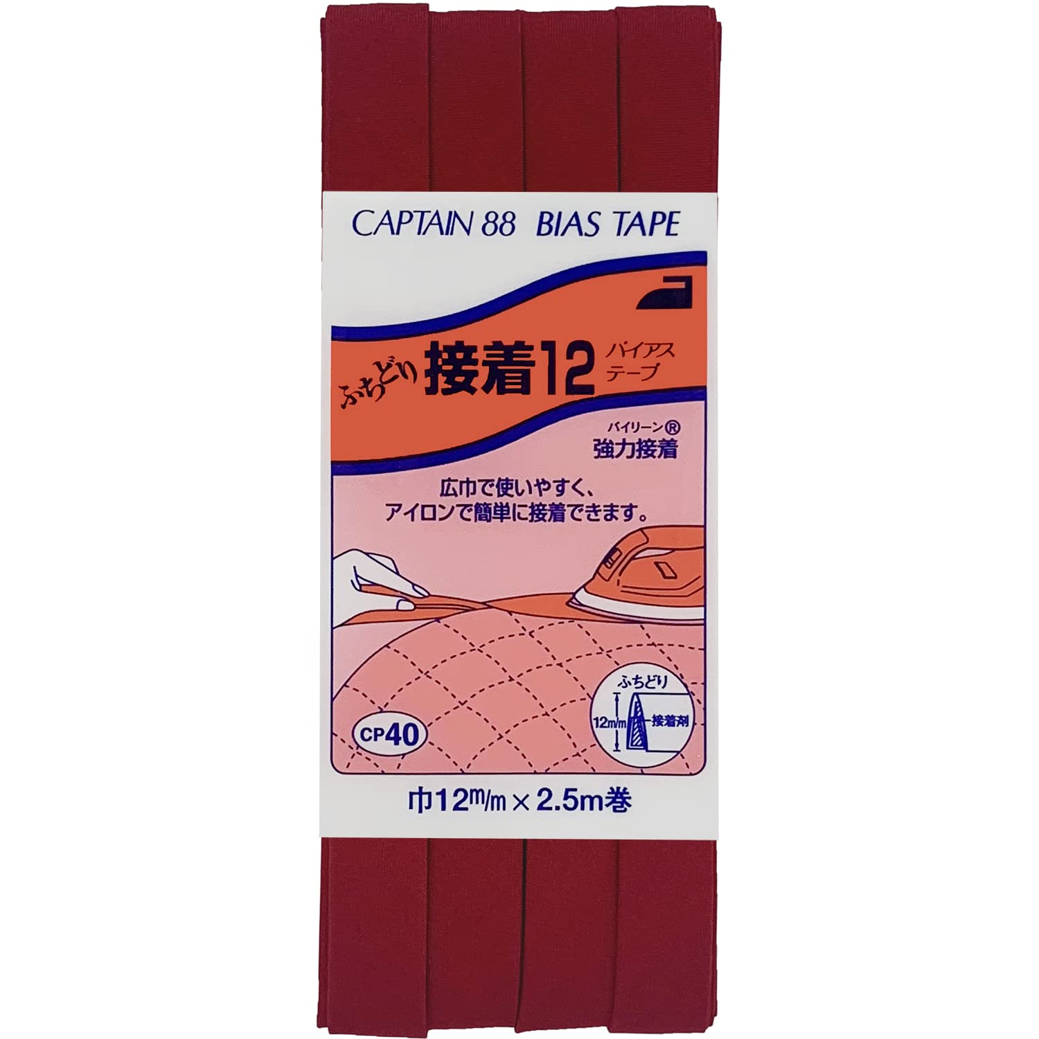 Amazon.co.jp: CAPTAIN88 キャプテン ふちどり 接着 12 バイアス