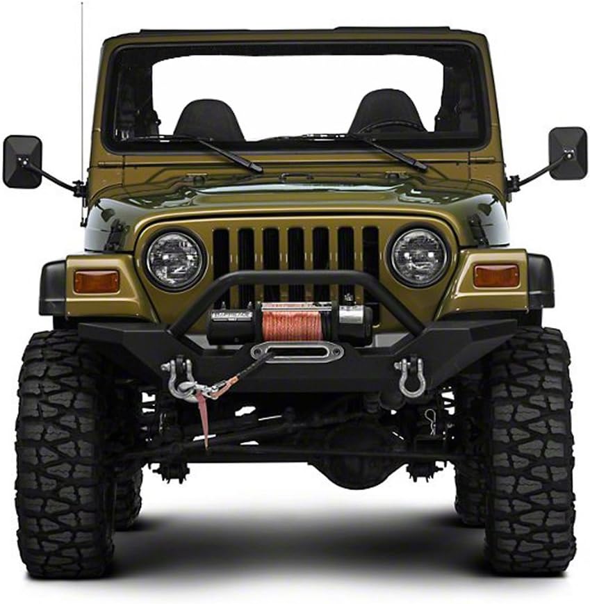 Door Off Mirror for Jeep Wrangler One Pair Rectangular Mirrors fit for 1997~2006 2007~2017 Jeep Wrangler TJ Mirrors For Jeep, Textured Black - Image 6