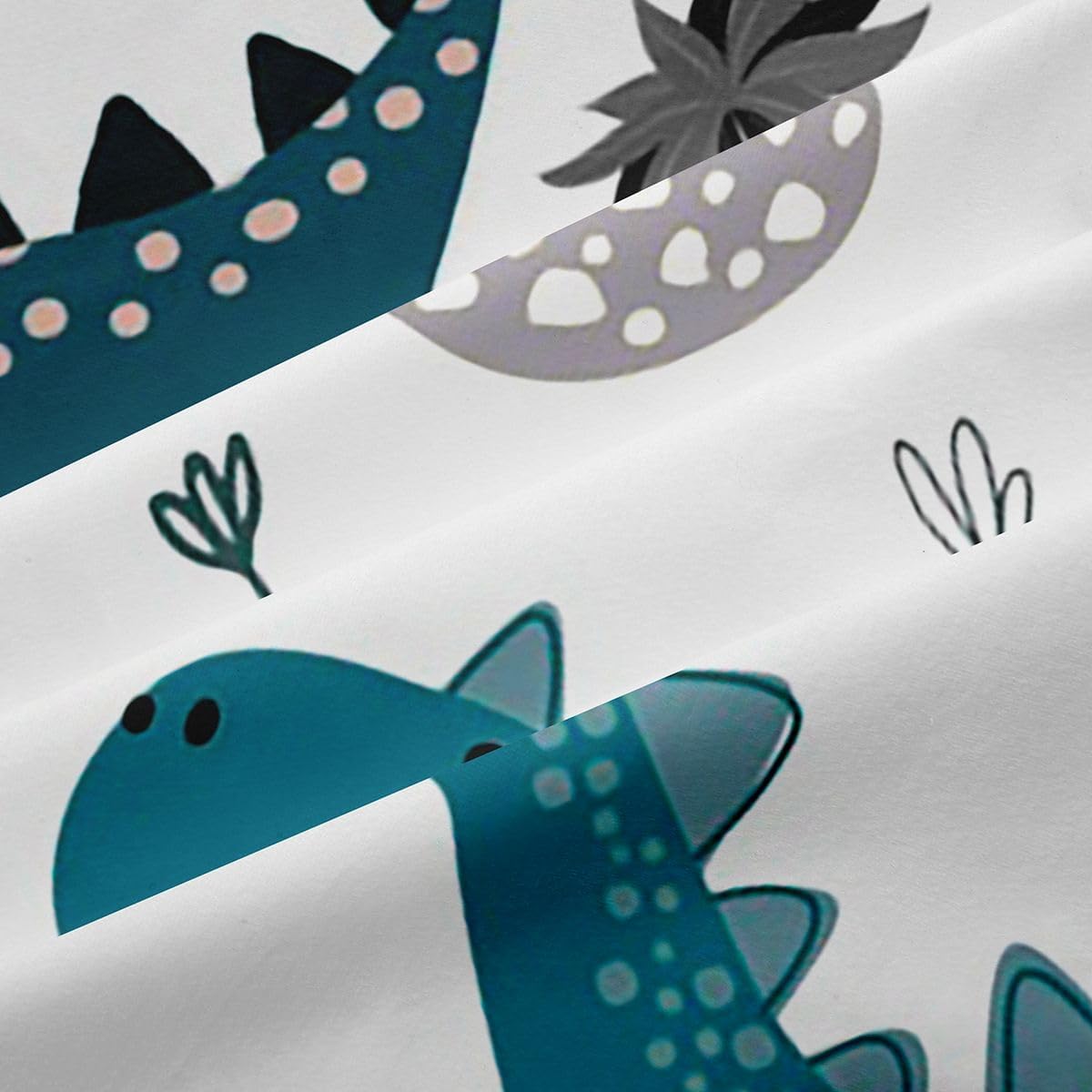 Feelyou Kids Dinosaur Cute Curtains for Bedroom 38W x 45L Cartoon Jungle Animal Boys Room Curtain Colorful Dino Graffiti Decor Window Drapes Geometric Window Treatment Adults 2 Panels