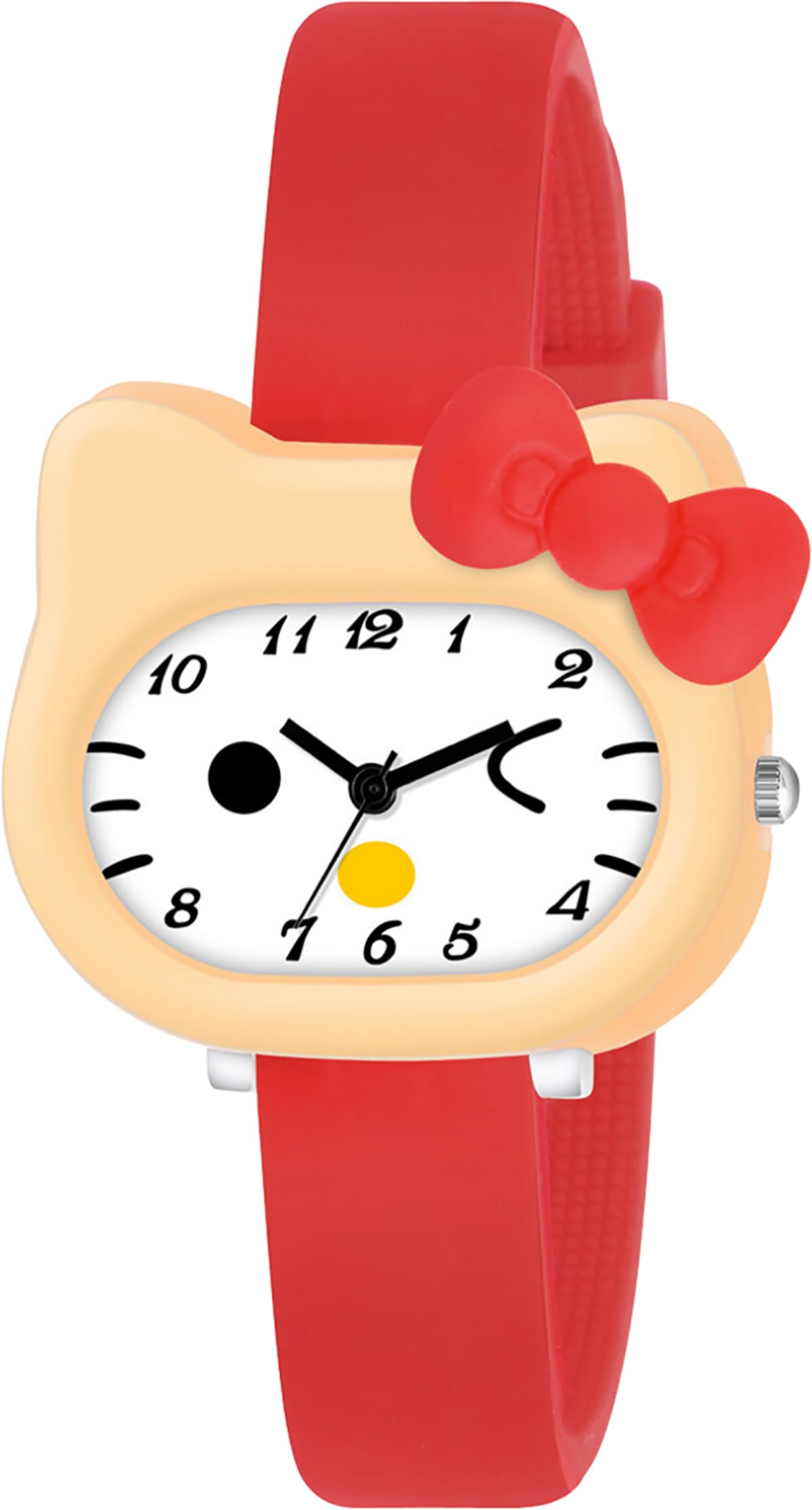 PAPIO Silicone Analog White Dial Yellow Color Silicon Band Quartz Cute Cartoon Design Wrist Watch For Kids Girls (Kd-006 Yellow) (B0C3W5KQWZ) Amazon Price History, Amazon Price Tracker