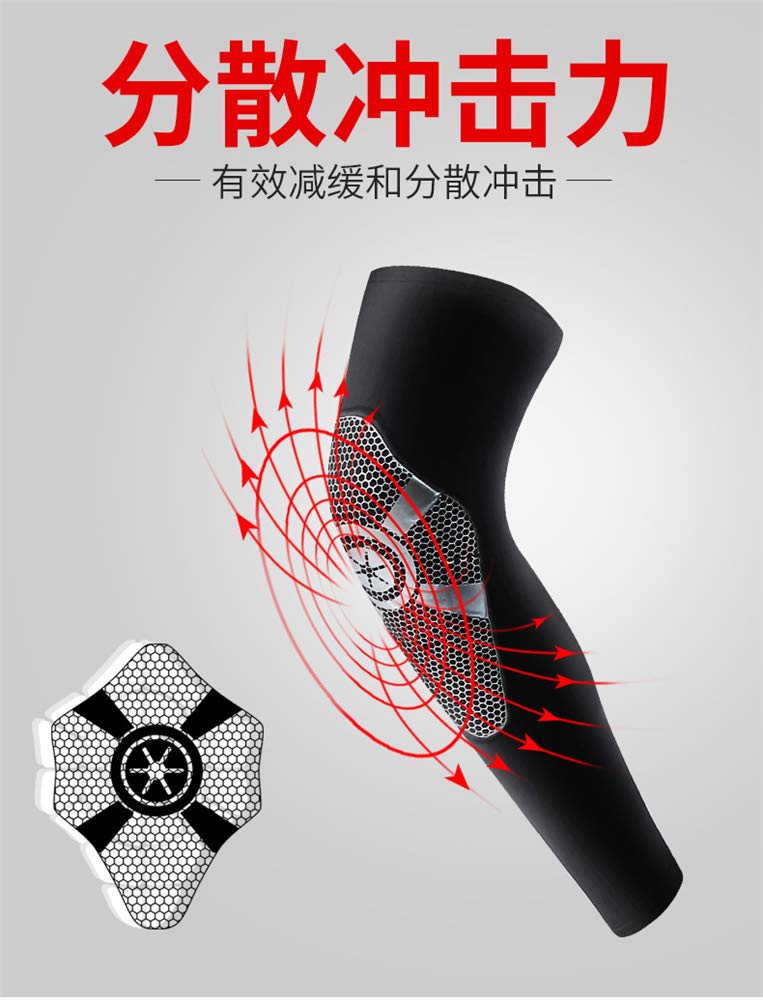 Manchon de compression complet pour genouillères BaronHong pour le sport, le basket-ball et le football (noir, L)