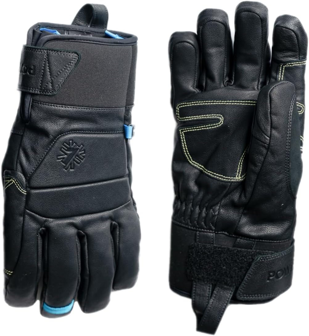 Storm Day Glove Heavy Duty Leather Ski Gloves with Reinforced Palm, Padded Knuckles, Built-in Handcuffs Waterproof Touchscreen Compatible