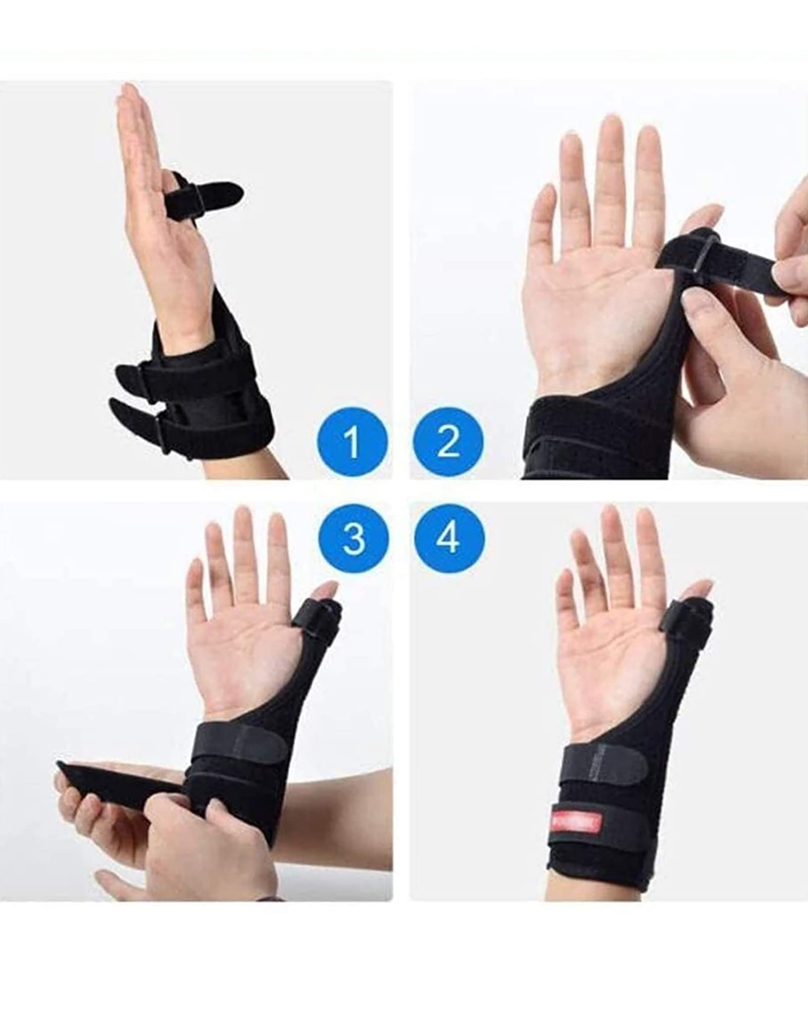 Supporto per stecca per mano regolabile, lega di alluminio, immobilizzazione notturna, tutore per dito, polso, stabilizzatore per pollice, per artrite