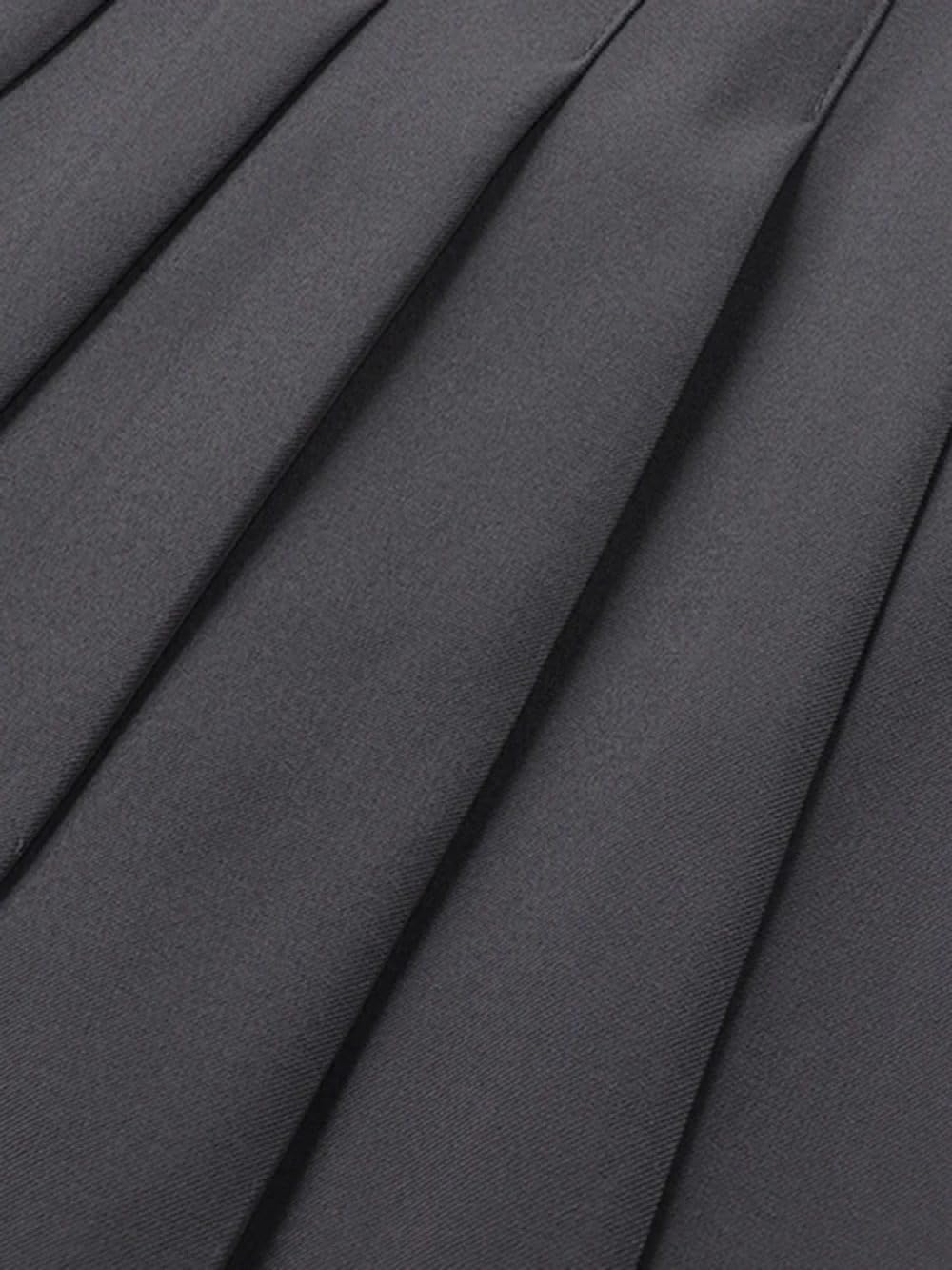 Falda Corta De Mujer - Falda Plisada Gris Básica para Mujer, Moda De Verano, Estilo Preppy, Falda De Cintura Alta, Minifaldas Elegantes Ajustadas De Línea A