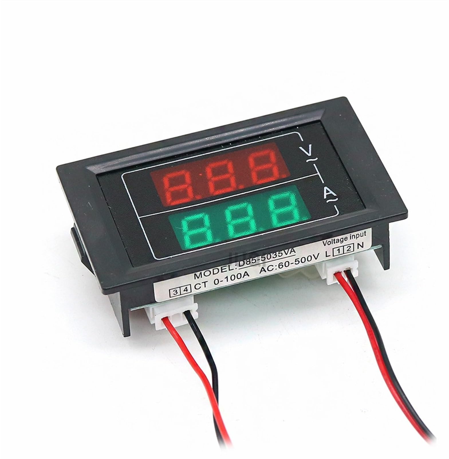 D85-5035VA LCD Podwójny cyfrowy panel wyświetlacza AC 0,01A-100A Tester AC60-500V Wbudowany tester 1 szt