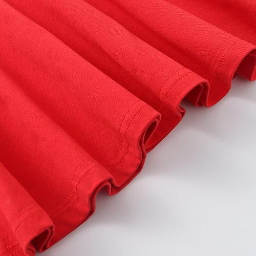 Miniatura 6 de Noomelfish Falda de Patinadora con Tirantes para Niñas Acampanado de Algodón Elástico Vestido Overall (4-12 Años)