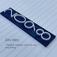 Vista 4 de Placa flotante 3D para casa, números de 5 pulgadas, color blanco, moderno, dirección, dirección del hogar, aleación de zinc, montaje con tornillo