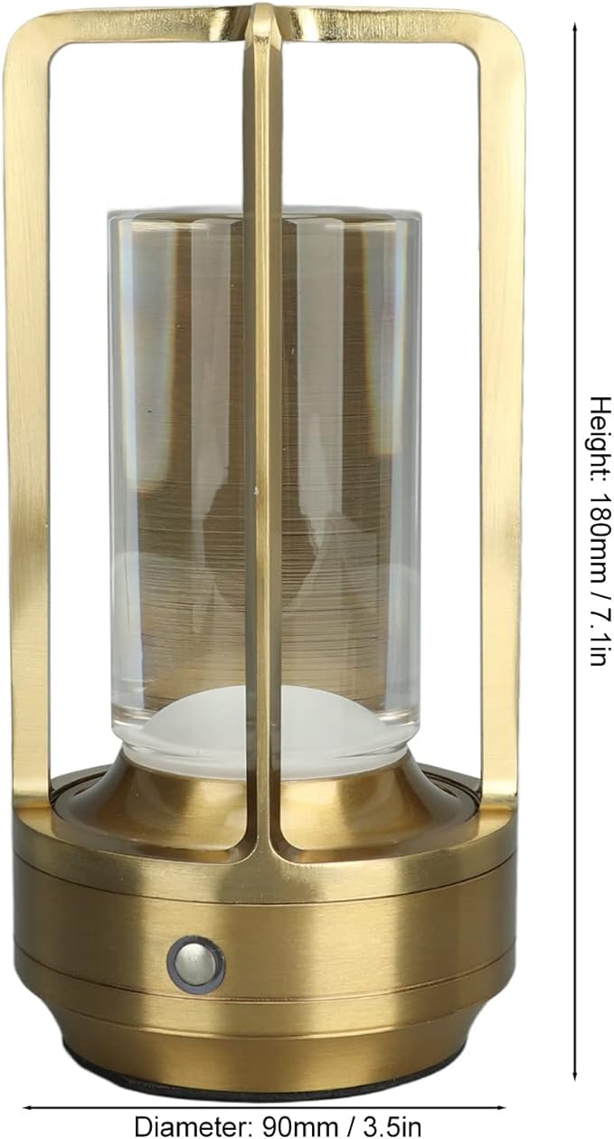 Focket Focket Cordless , 3 Color Stepless Dimmable USB Charging Touch Lamp, Night Light Bedside Lamp Nightstand Lamp for Living Room, Bedroom, Tabletop, Bathroom, Entryway, Fireplace photo 3