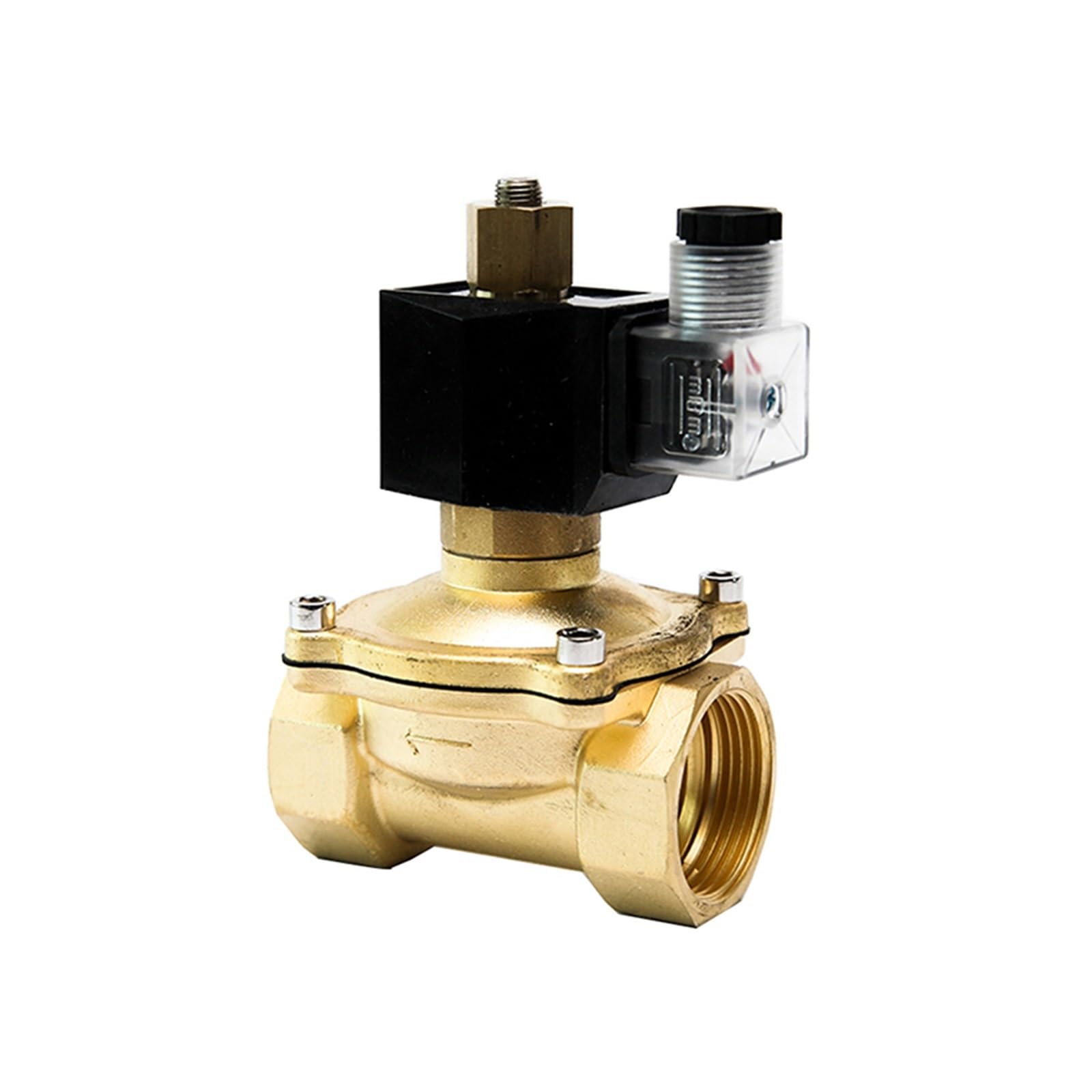 TREDSWQCV 1-1/4" Brass Waterproof Solenoid Valve 220v 24V 12V 220V 110V Normally Open(G-110VAC-NBR-SEAL)