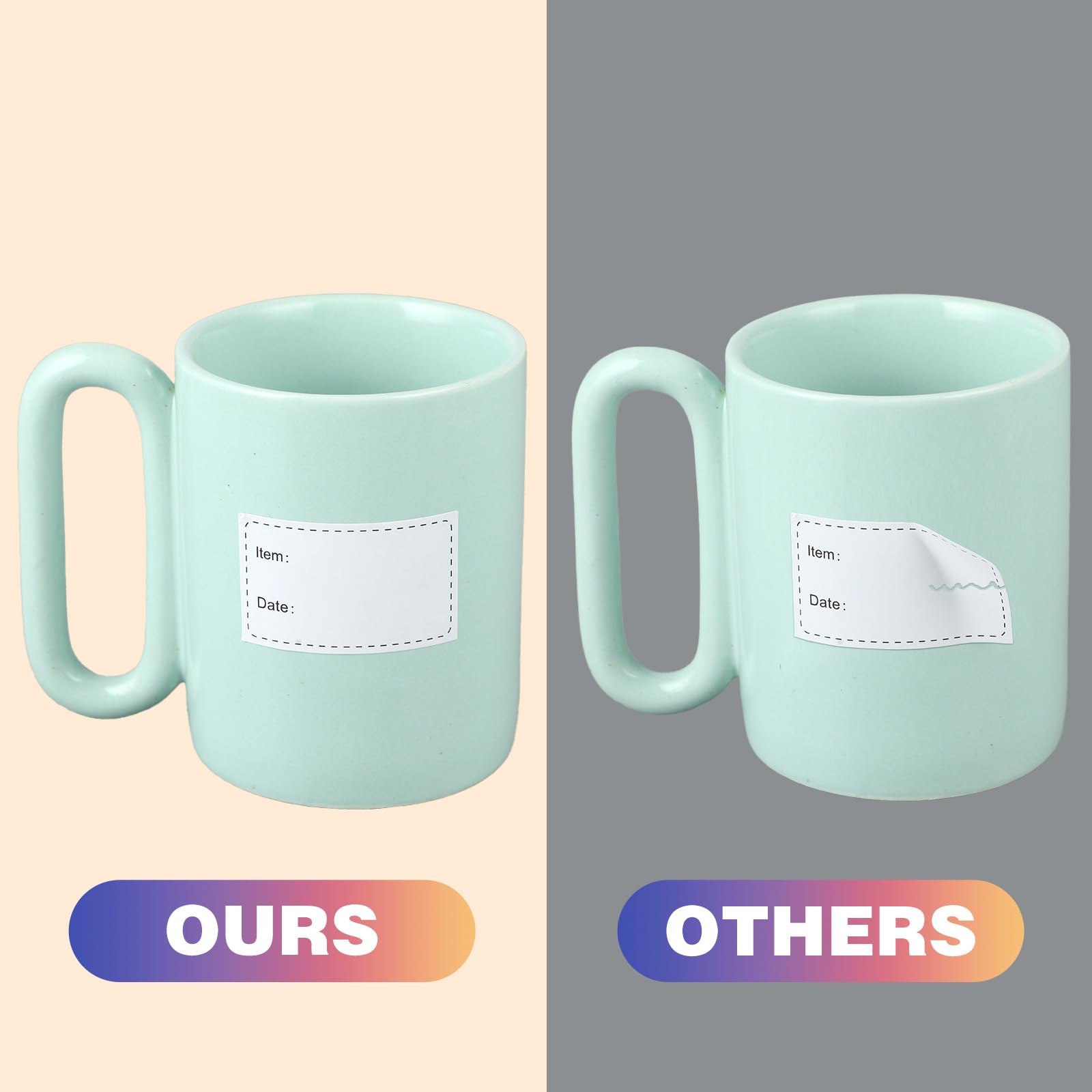 500 Pièces 50 × 25 Mm Rouleau D'étiquettes De Conservation Des Aliments Étiquettes De Date Des Aliments Auto Adhesives Etiquettes De Congelateur 97417518