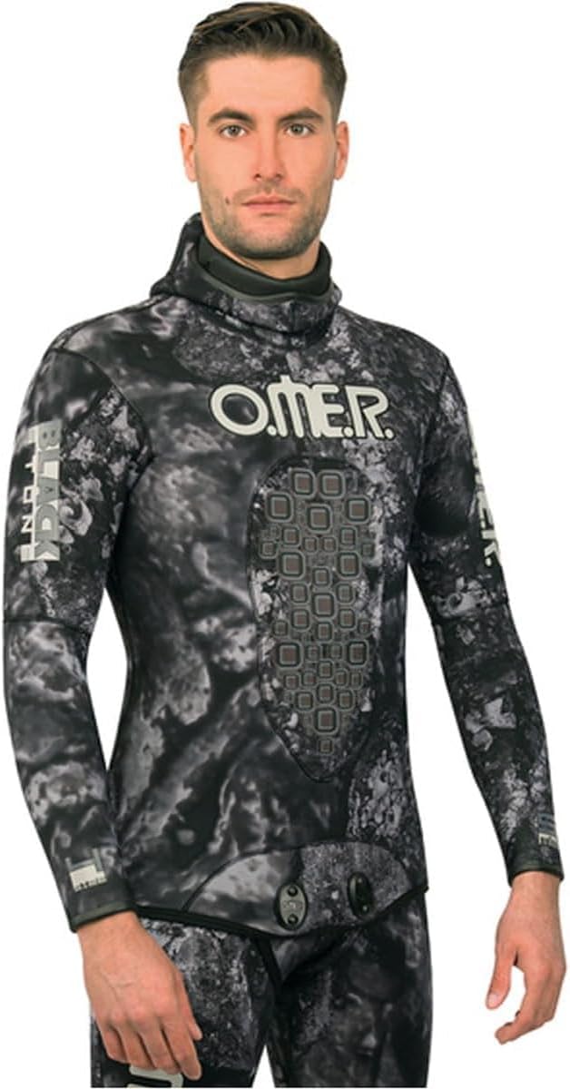 O.ME.R. Omer 5mm Blackstone Unisex Jacket Wetsuit - 2X Large, Gray Camo
