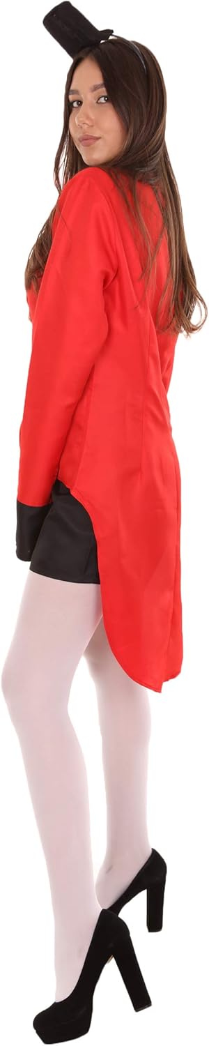 HPO Women's Funny Costume for Halloween | Red & Black Spooky Outfit for Cosplay, Parties & Events
