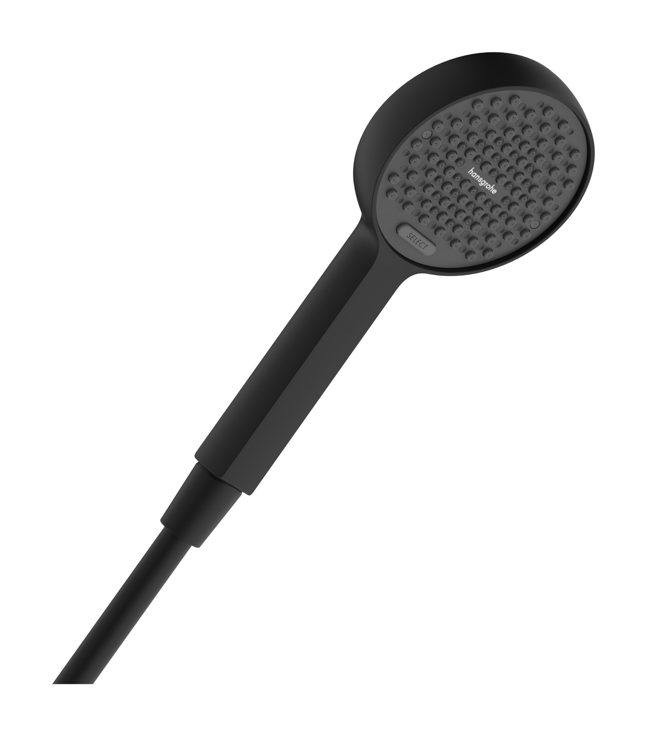 hansgrohe Activera Select S - ducha de mano EcoSmart (max. 6 l/min), con función WaterBoost (max. 9,4 l/min), alcachofa de ducha con 2 tipos de chorro, con sistema antical, negro mate, 28035670