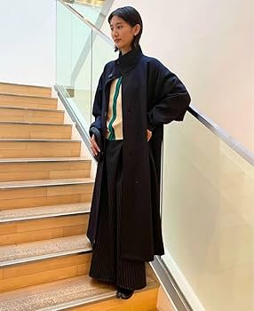 Amazon.co.jp: CABaN CABaN ウールギャバジン スタンドカラーコート