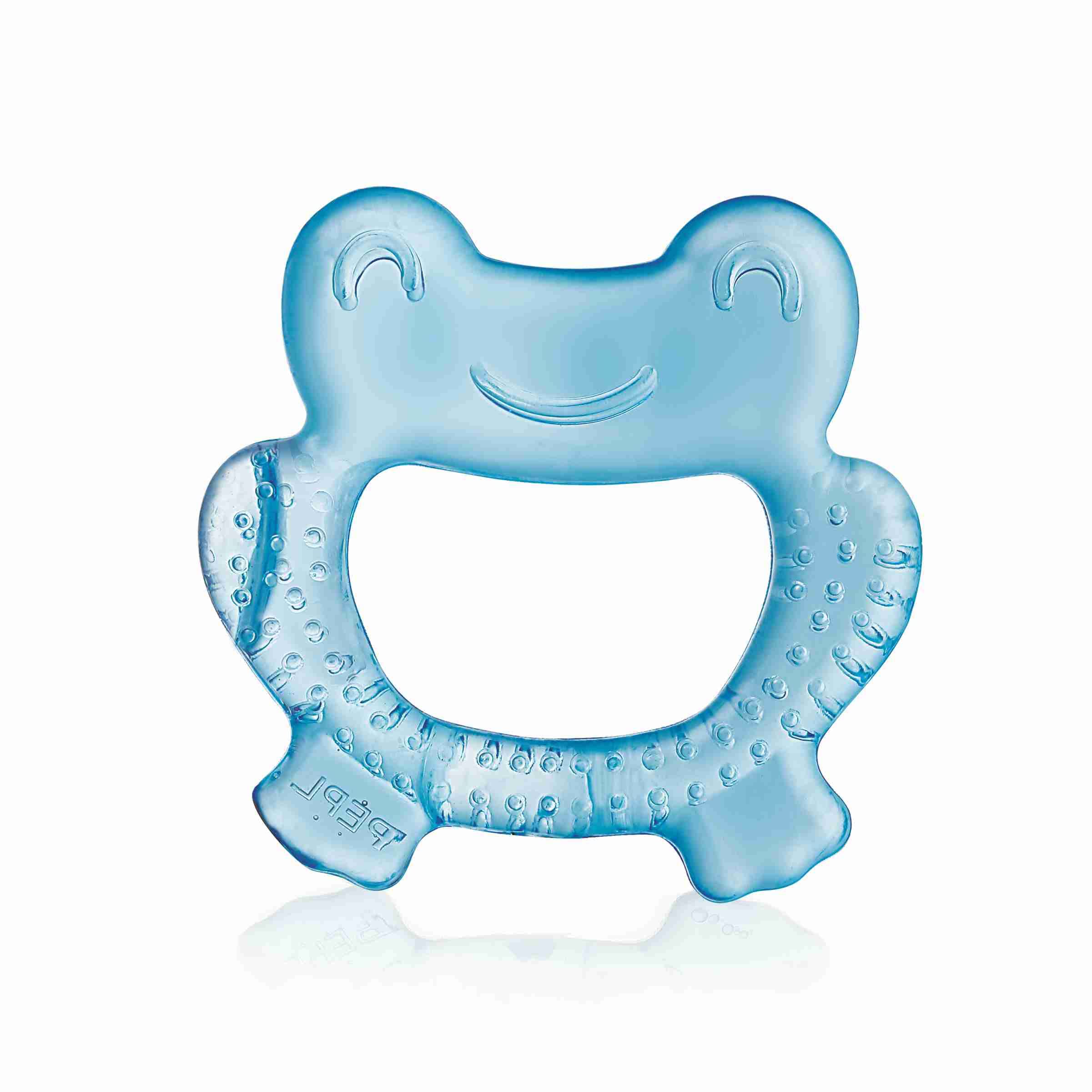 BeeBaby Teethers for 6 to 12 Months BPA Free. Cooling Water Filled Baby Teether, Soft Teething Toy for Babies with Carry Case, Soothes Gums and Easy to Grip. 100% BPA, PVC Free. (Frog - Blue, Pack of 1)-image-4