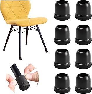 20 Pcs Black Extra Small Chair Leg Floor Protectors for Hardwood Floors, Upgraded Rubber