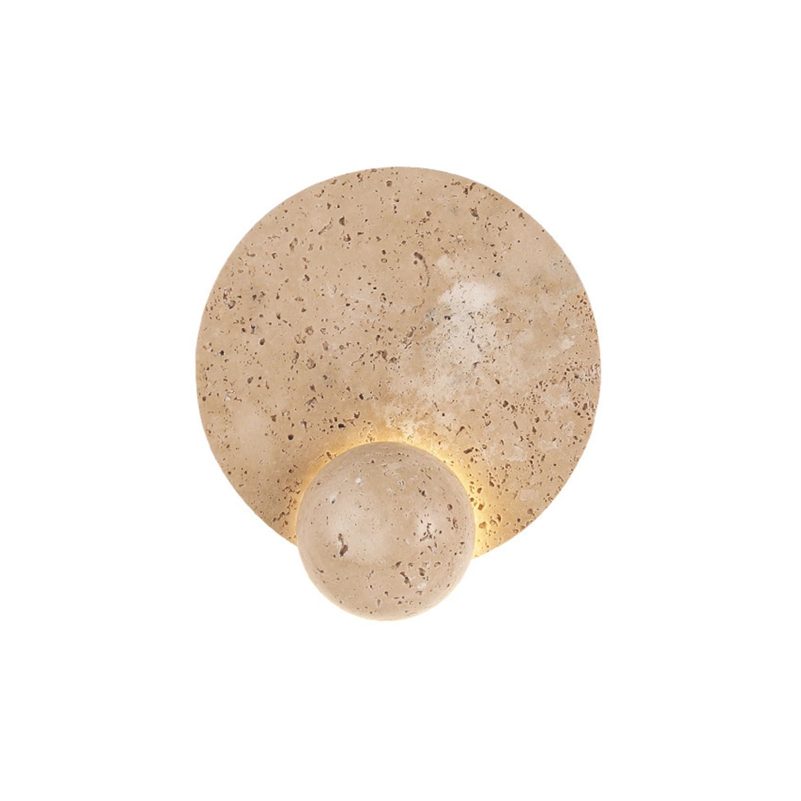 VALORCIRONA Yellow Travertine Cream Style Bedside wall lamp Bedroom Nordic Living Room(BlackstonePrimary,Warmlight3000k)