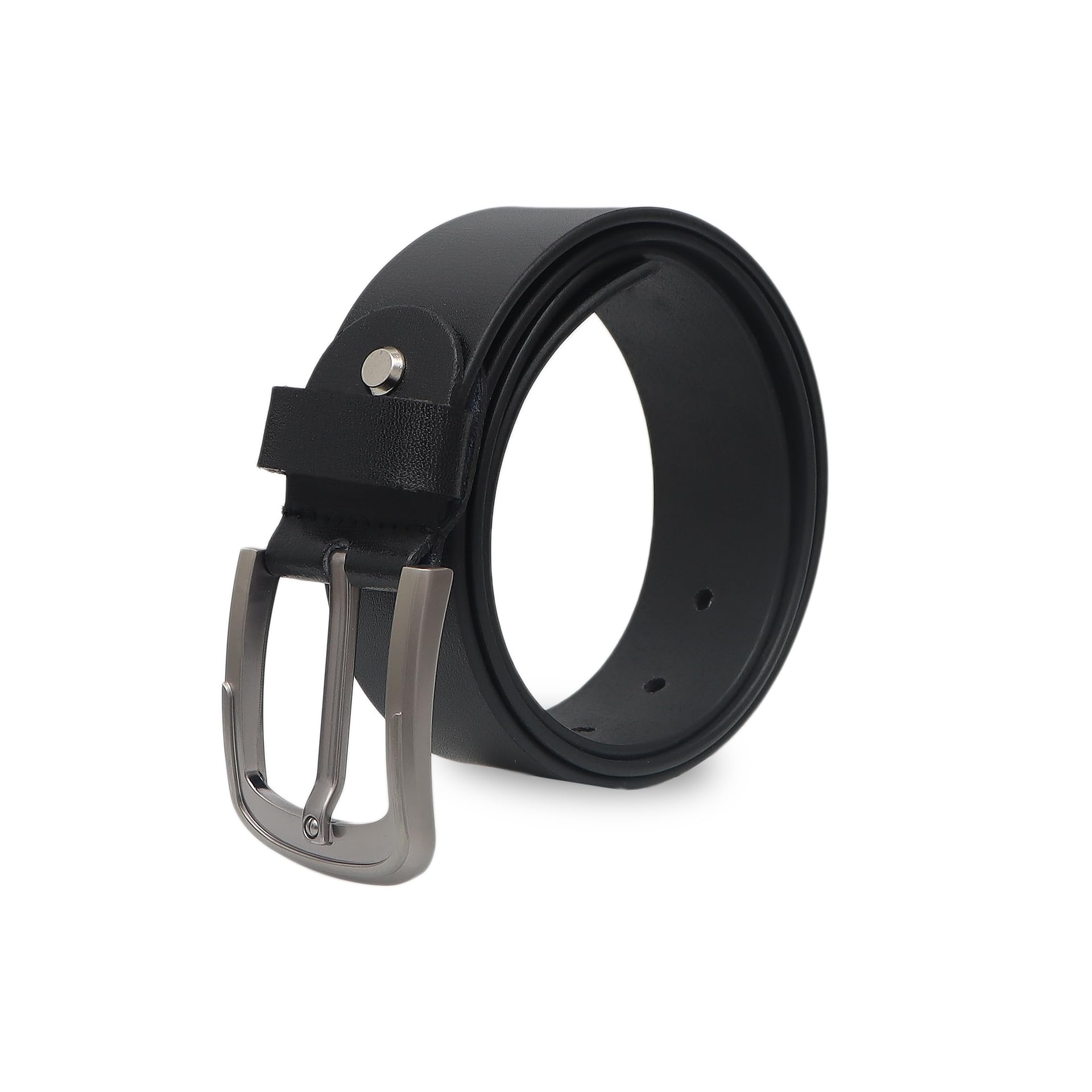 KARA Men's Faux Leather Belt – Classic Pin Buckle For Casual & Formal Wear