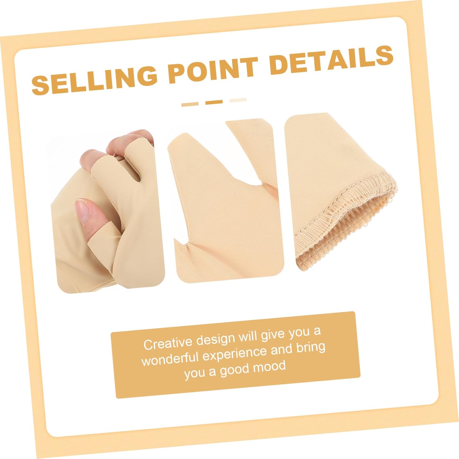 Arthritis Gloves Compression Half-finger Gloves Non-slip Skin Color for Swelling Relief for Daily Wear and Sleeping