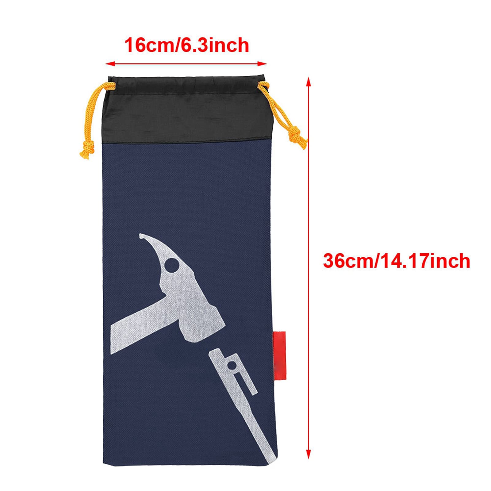 Alomejor Tent Peg Bag Camping Portable Tent Stakes Bag Hammer Nail Pouch for Hiking Camping Tent Hammers and Other Accessoris (Blue)