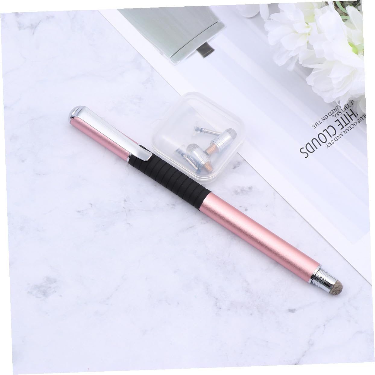 Gatuida 15piezas Lápices Capacitivos con Puntas De Repuesto Bolígrafo Táctil Doble Cara para Pantallas Compatible con Dispositivos Móviles y Tablets Color Rosa Dorado