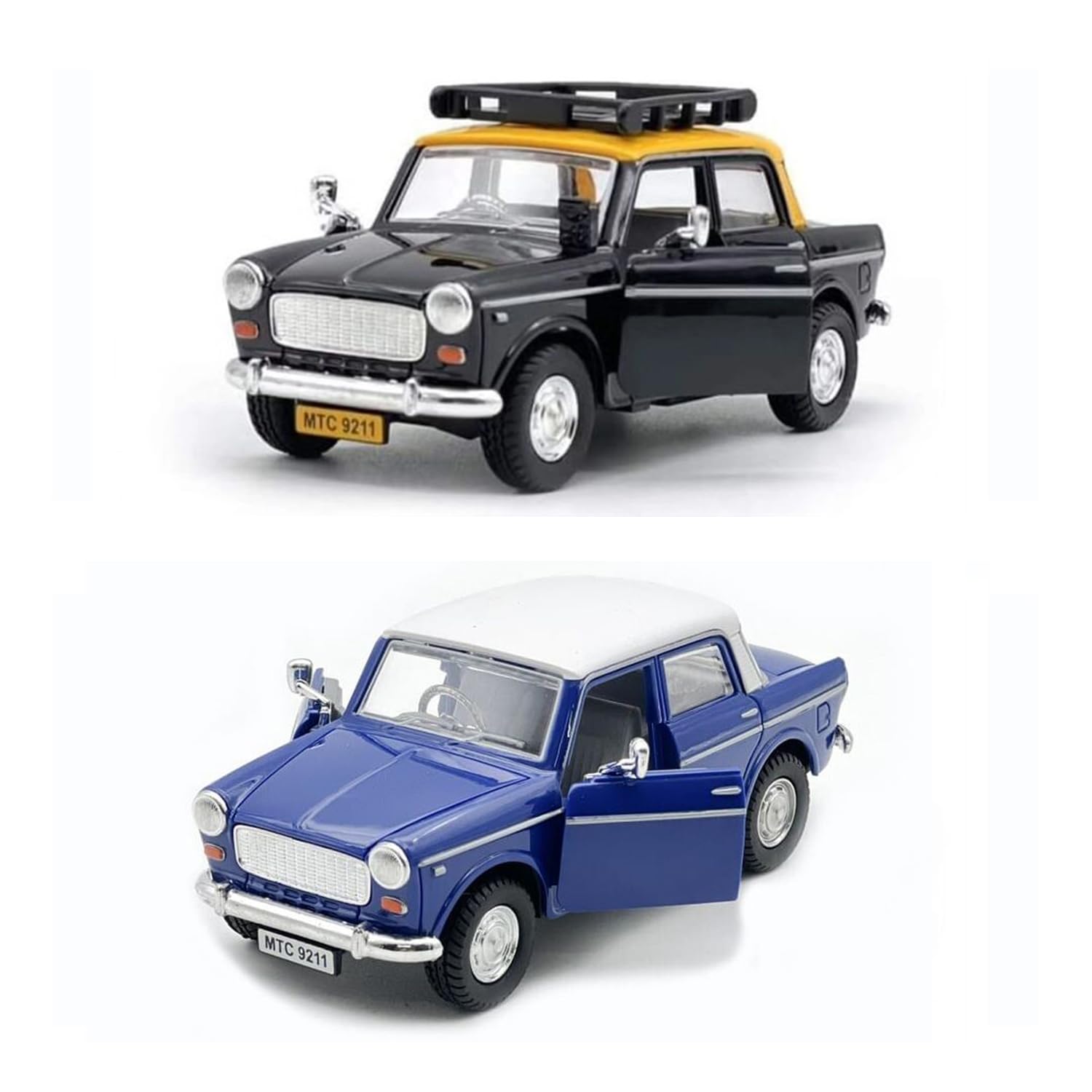 Mumbai Classics Combo (Pack Of 2): Kali Peeli Taxi And Fiat Padmini Premier Vintage Car - Replica Toy Cars With Openable Front Doors-Gift For Kids - Multicolor (B0CR1LSXVG) Amazon Price History, Amazon Price Tracker