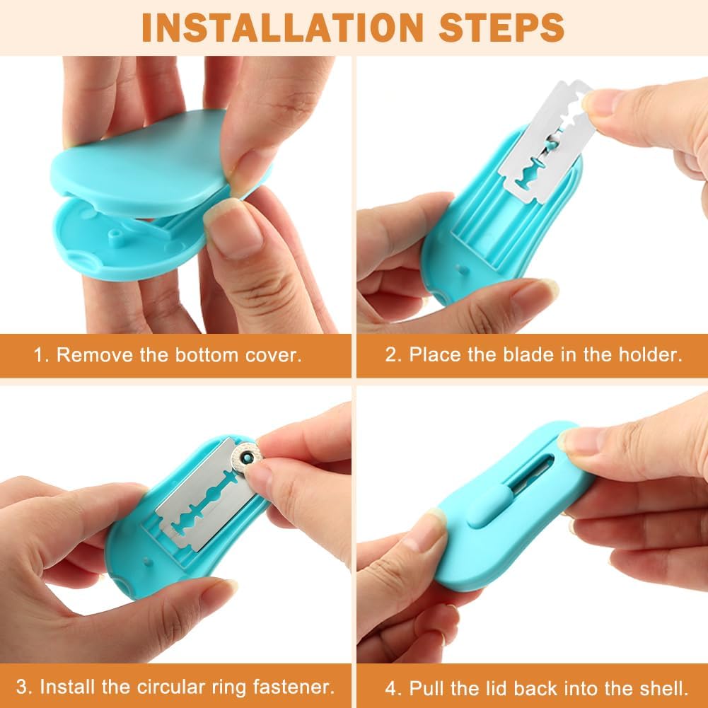 2PCS Bread Lame, Magnetic & Extractable Sourdough Scoring Tool with Safety Lock, Bread Dough Cutter Dough Scoring Tool for Baking, Include 12 Razor Blades & Pattern Guide Booklet