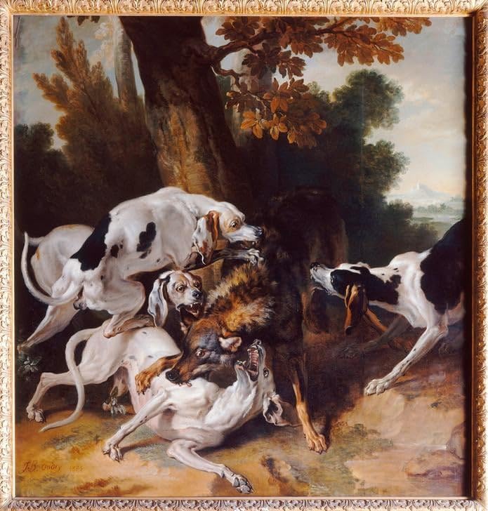 Cuadro sobre lienzo Oudry decoración hogar pintura clásica Jean Baptiste 60x90