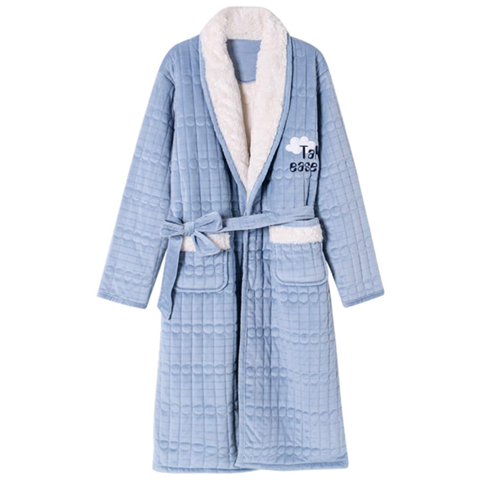Chemise de nuit matelassée en flanelle épaisse pour femme avec isolation thermique supérieure XL