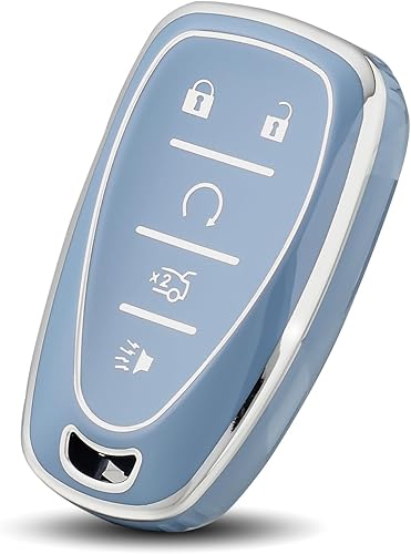 OFFWEGO - Funda protectora para llavero de Chevrolet, funda protectora de TPU adecuada para Chevrolet Malibu Tahoe Camaro Equinox Cruze Silverado