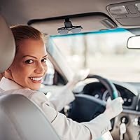 Vista 6 de 2 Pieces Sunglass Holder for Car Visor, Magnetic Leather Eyeglass Hanger Clip for Car, Car Visor Accessories (Black)