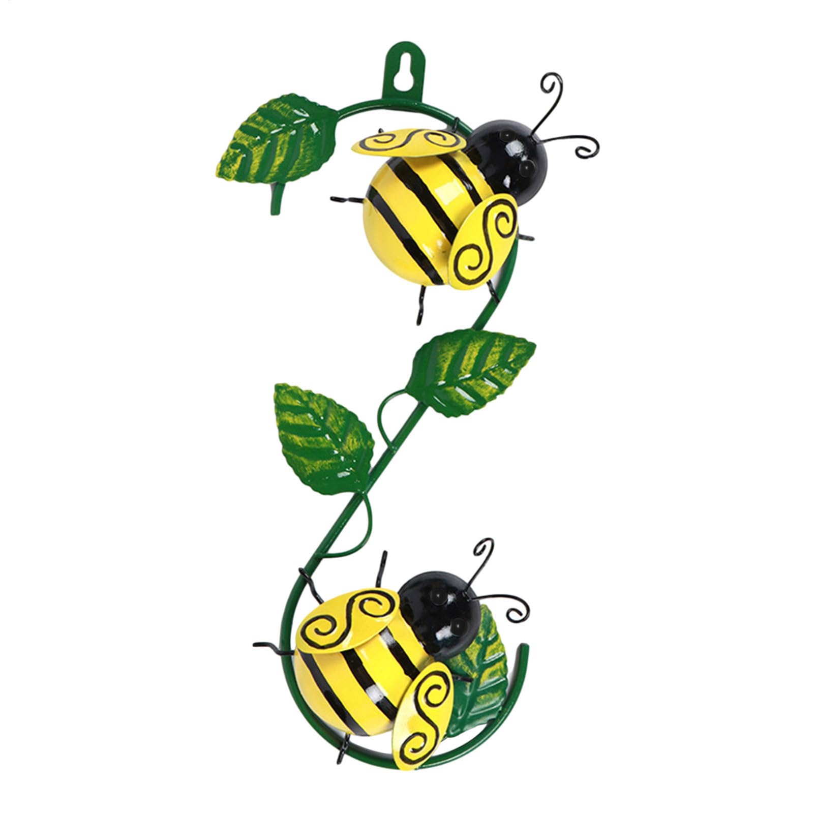 Fenytay Metal Wall Art Outdoor, Garden Wall Art, Bee/Ladybird TV Background Sculpture, Garden Fence Decorations, Hanging Wall Decorations For Outdoor Living Room Bedroom Porch Patio Fence Balcony