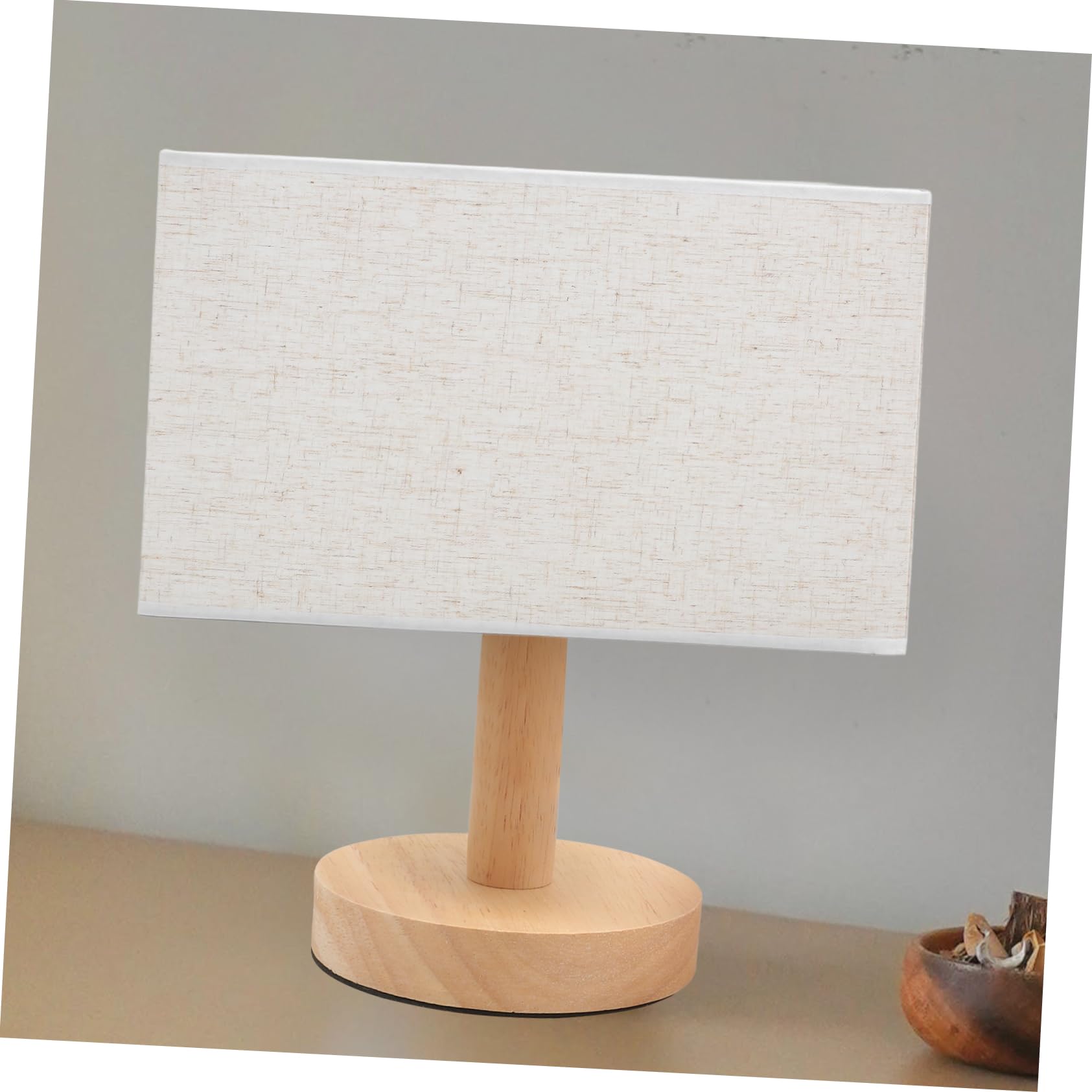 Artibetter Abat Jour Rectangulaire en Tissu Beige, Housse de Lampe Facile à Installer Effet Décoratif, Couverture Légère pour Décoration Chambre Fille Ado