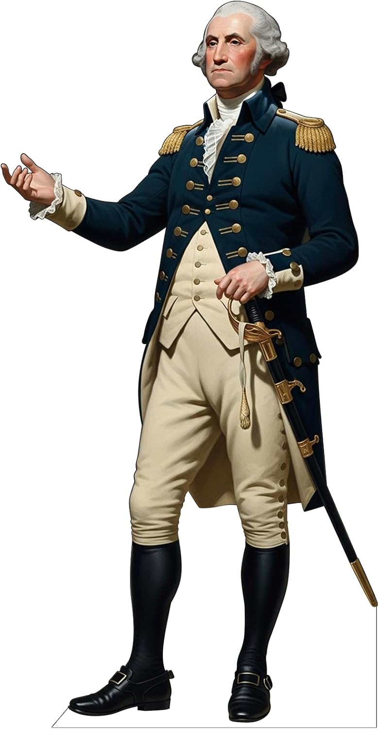 Life Size Cardboard Cutout Standee, George Washington 6ft Cut Out, Historical Figure Standup for Parties, Classroom, Museum, President's Day, and Events