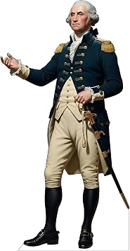 Life Size Cardboard Cutout Standee, George Washington 1ft Cut Out, Historical Figure Standup for Parties, Classroom, Museum, Presidents Day, and Events