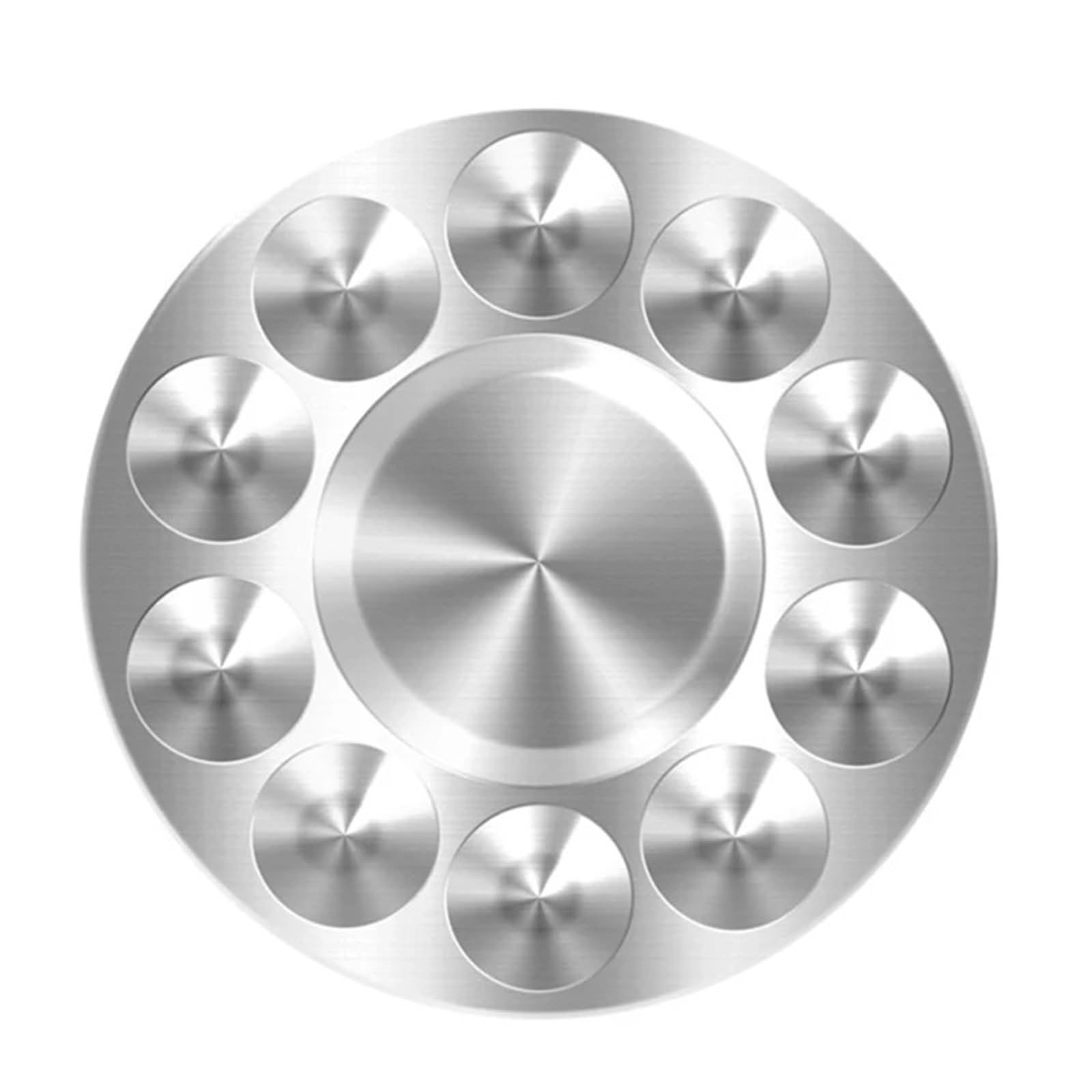 Paleta de Colores de 3 uds., Bandeja de Pintura, paletas de Metal for Pintura al óleo, Acuarela, artesanía, Paleta de Pintura artística DIY(Round)
