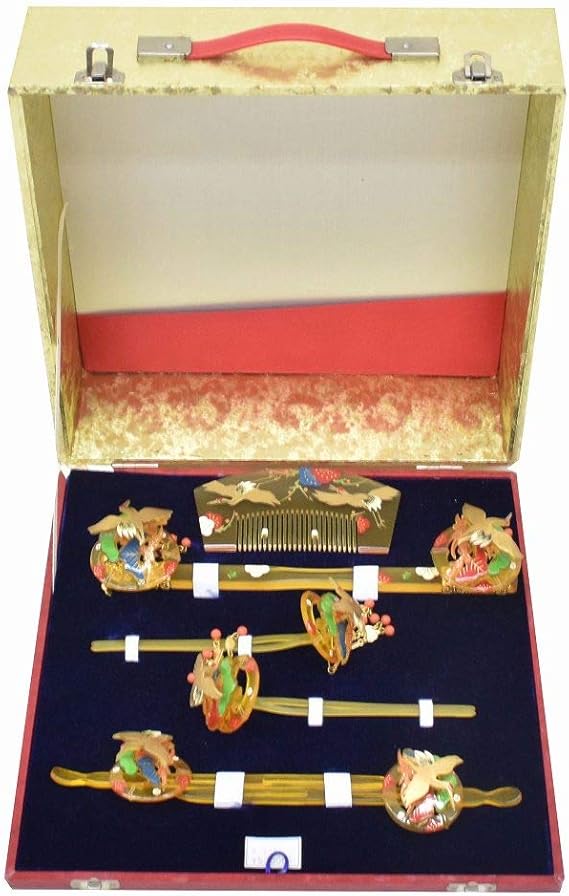 Amazon 着物ひととき リサイクル着物 髪飾り 中古 和装小物 日本髪 花嫁衣裳 婚礼 簪 櫛 舞台衣装 アンティーク 鶴 松 Kka8706c 和装小物 通販