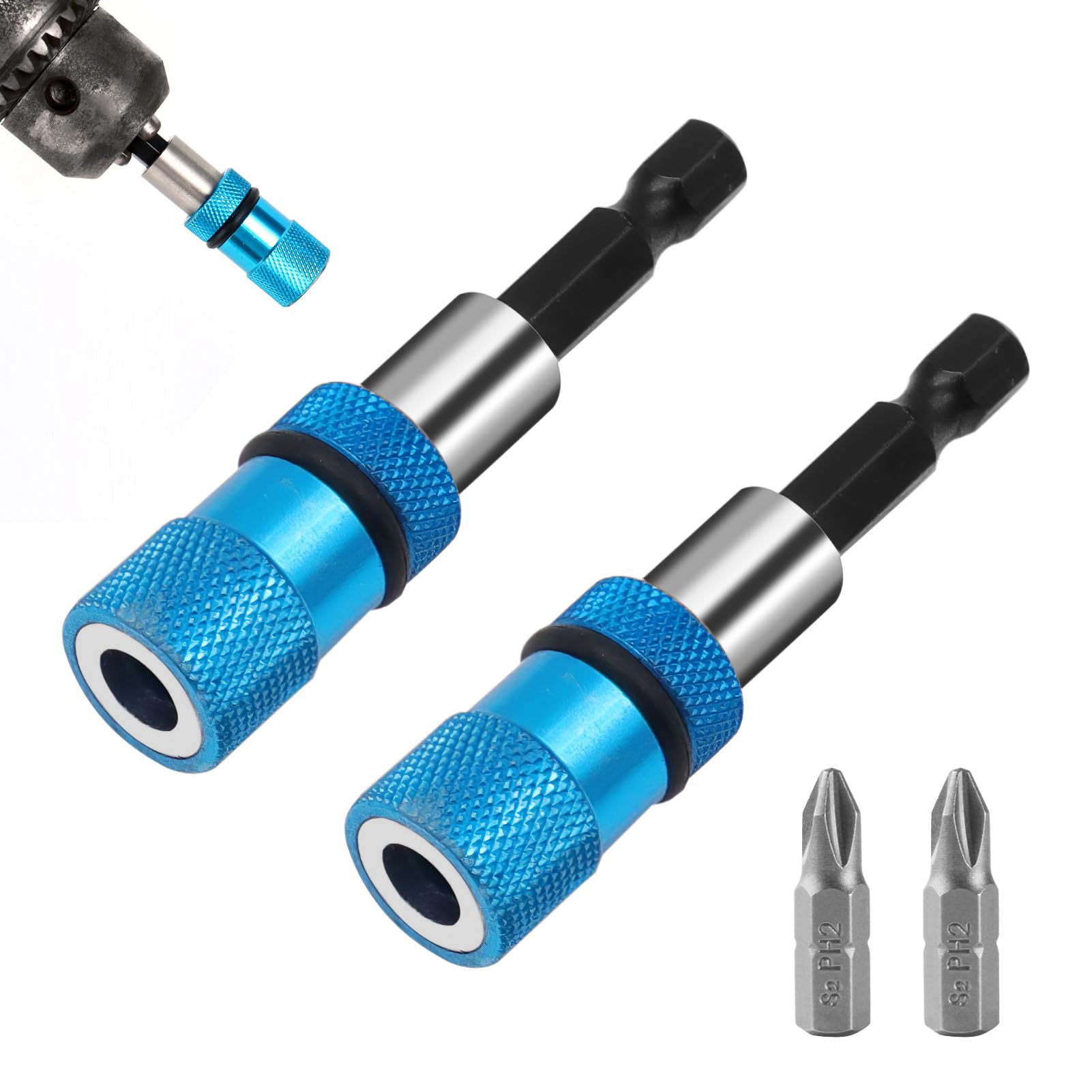 3-tlg. Trockenbau Bit Set - Rigips Schraubaufsatz Mit Tiefenverstellung