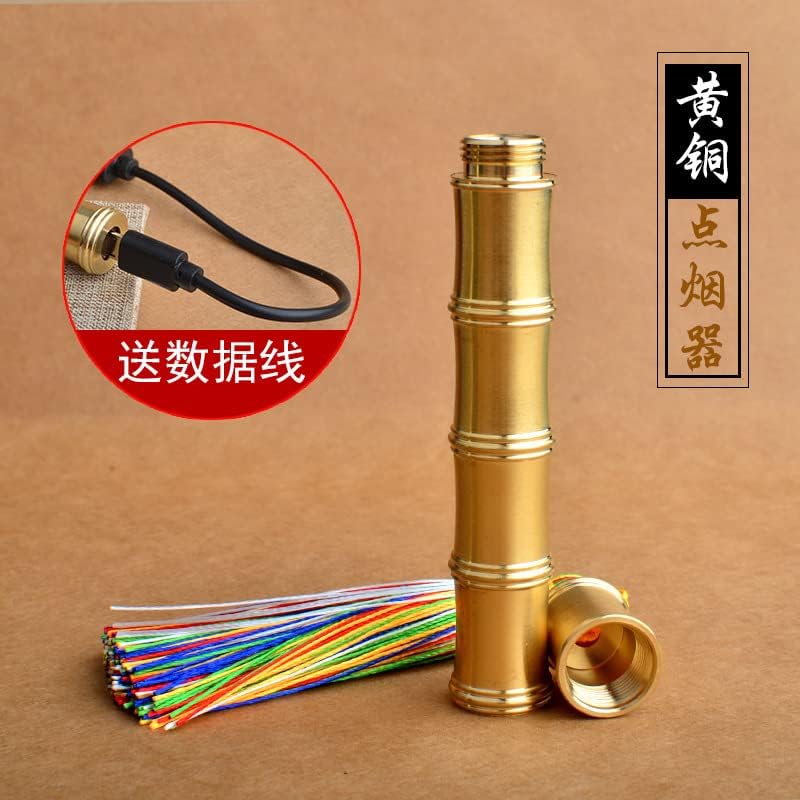 Miniatura 6 de Encendedor electrónico plegable de latón con carga inteligente, encendedor de cigarrillos portátil para hombre, encendedor de cigarrillos