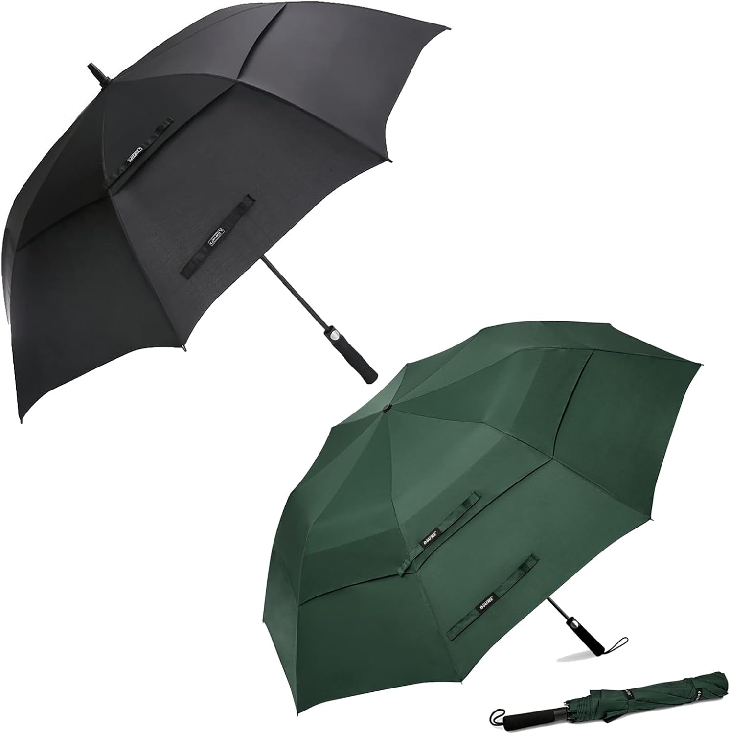G4Free 62 Inch Automatic Open Golf Umbrella Extra Large Oversize Double Canopy Vented Windproof Waterproof Umbrella for Men Women