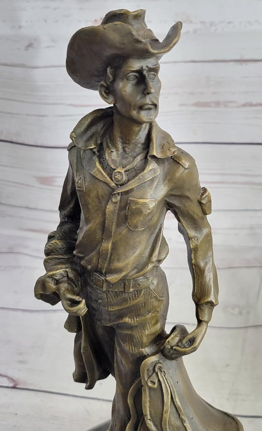 Original Kamiko Bronze Sculpture Cowboy Mountain Man Western Bust Rare Decorative Artwork for Home Sale Deal by Think Bronze