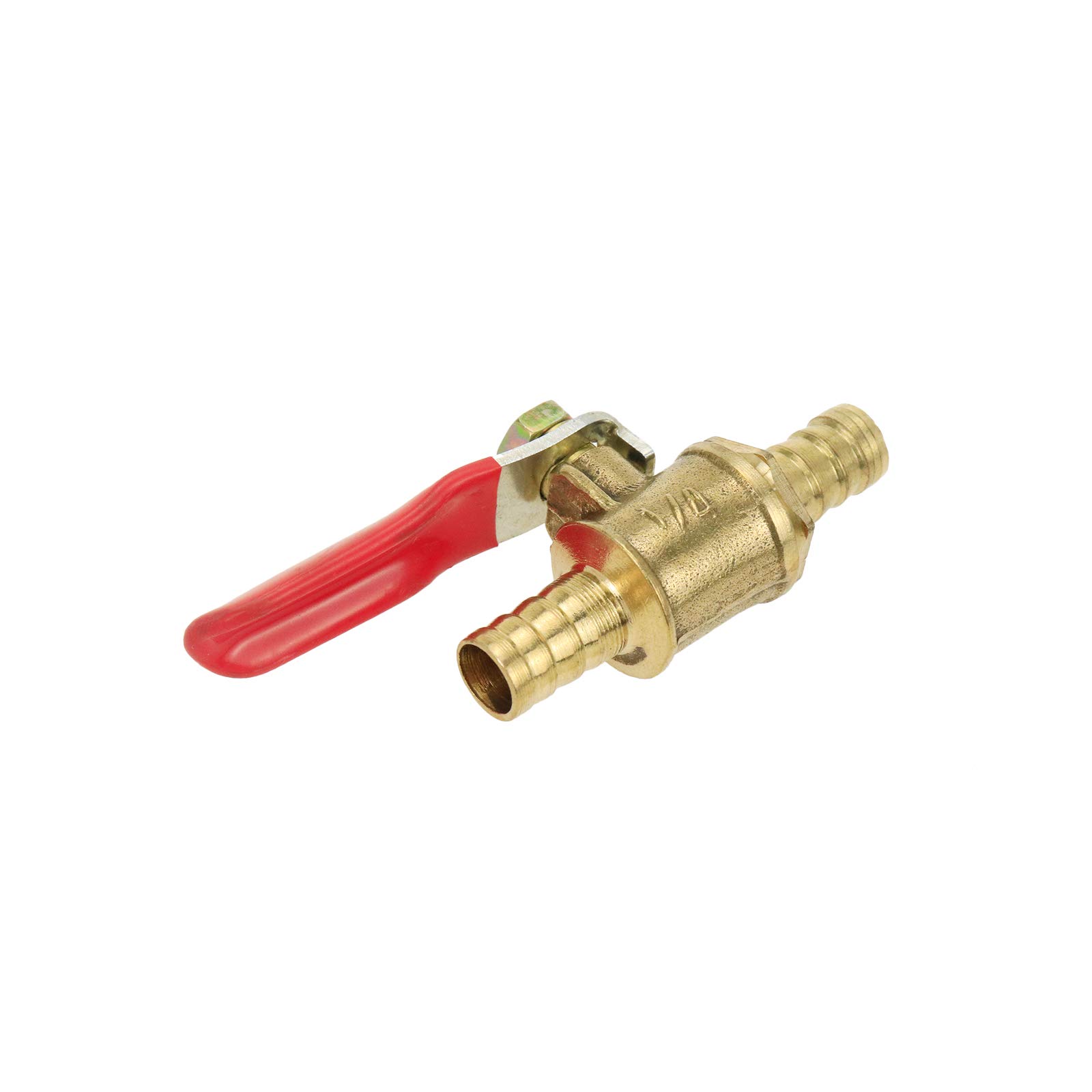 Litorange 2 STKS Heavy Duty Messing Mini Kogelkraan Uitschakelaar, 1/4 BSPT (mannelijk) x 1/4 INCH BSP (vrouwelijke) pijpfittingen, 180 graden bedieningshandvat, beoordeeld tot 600WOG