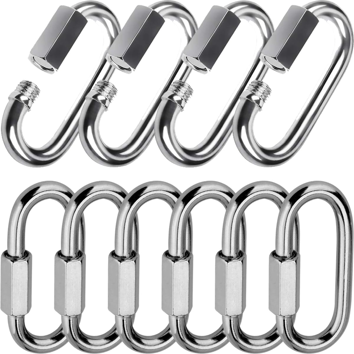 Lsqurel Quick Link 304 Stainless Steel Locking Carabiner Heavy Duty ...